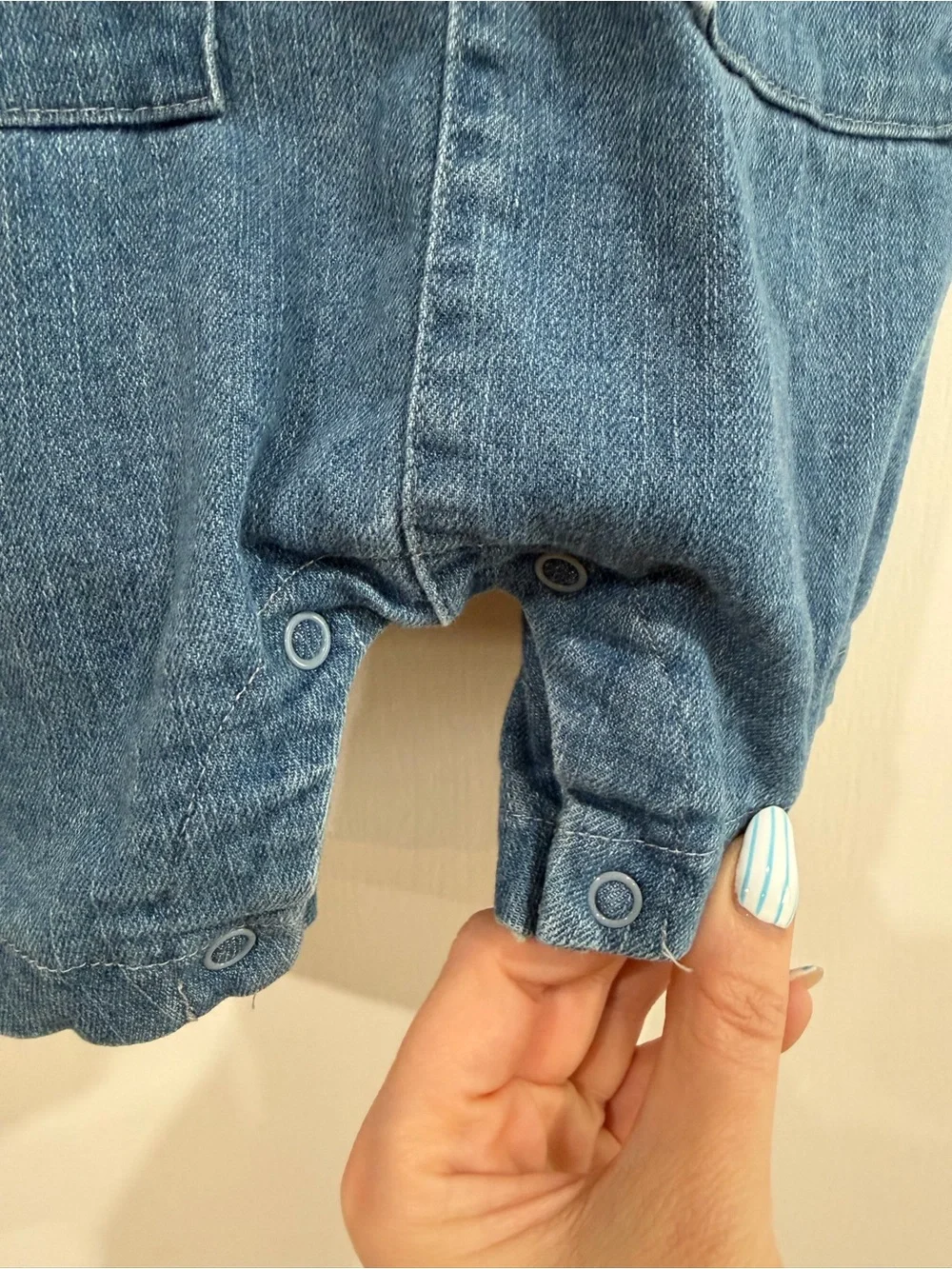 Disney Blue Denim Mickey Short Overalls 24M - Picture 3 of 7